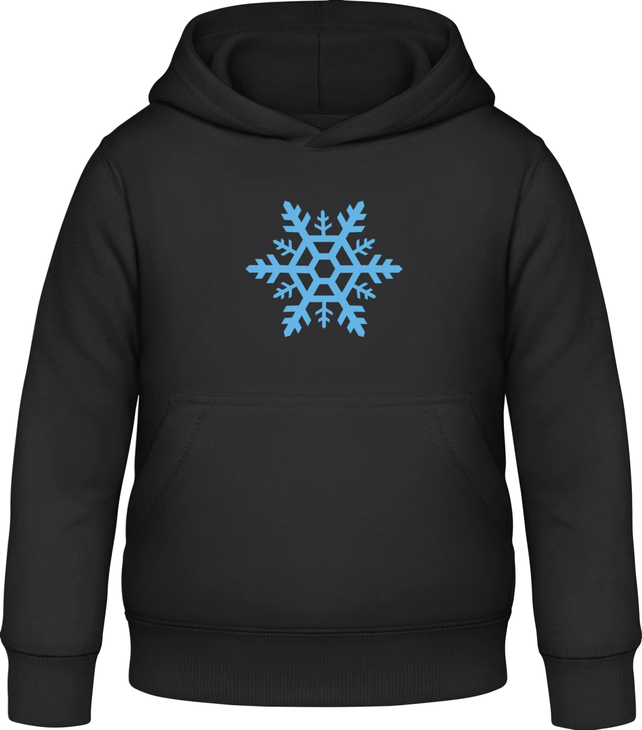 Snowflake - Black Awdis Hoodie Kids - Front