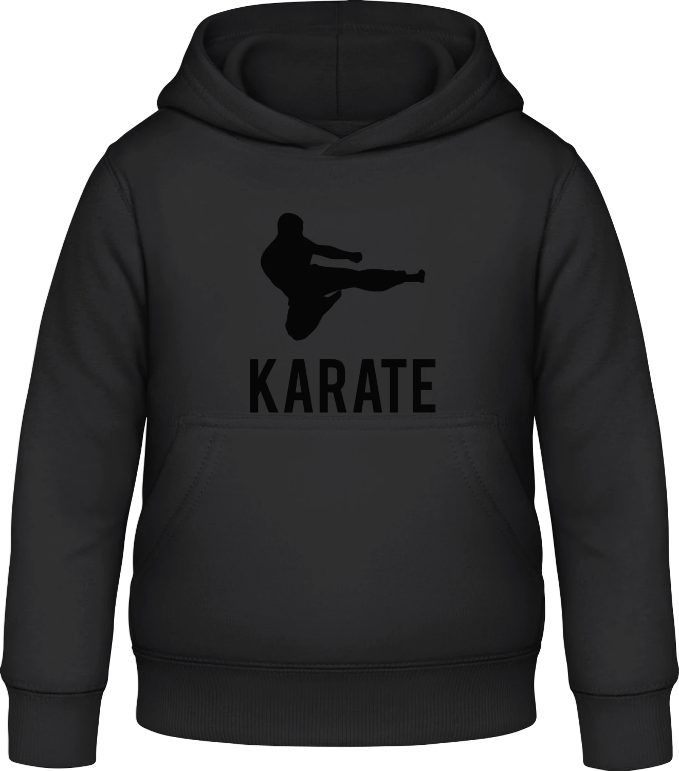 Karate - Black Awdis Hoodie Kids - Front