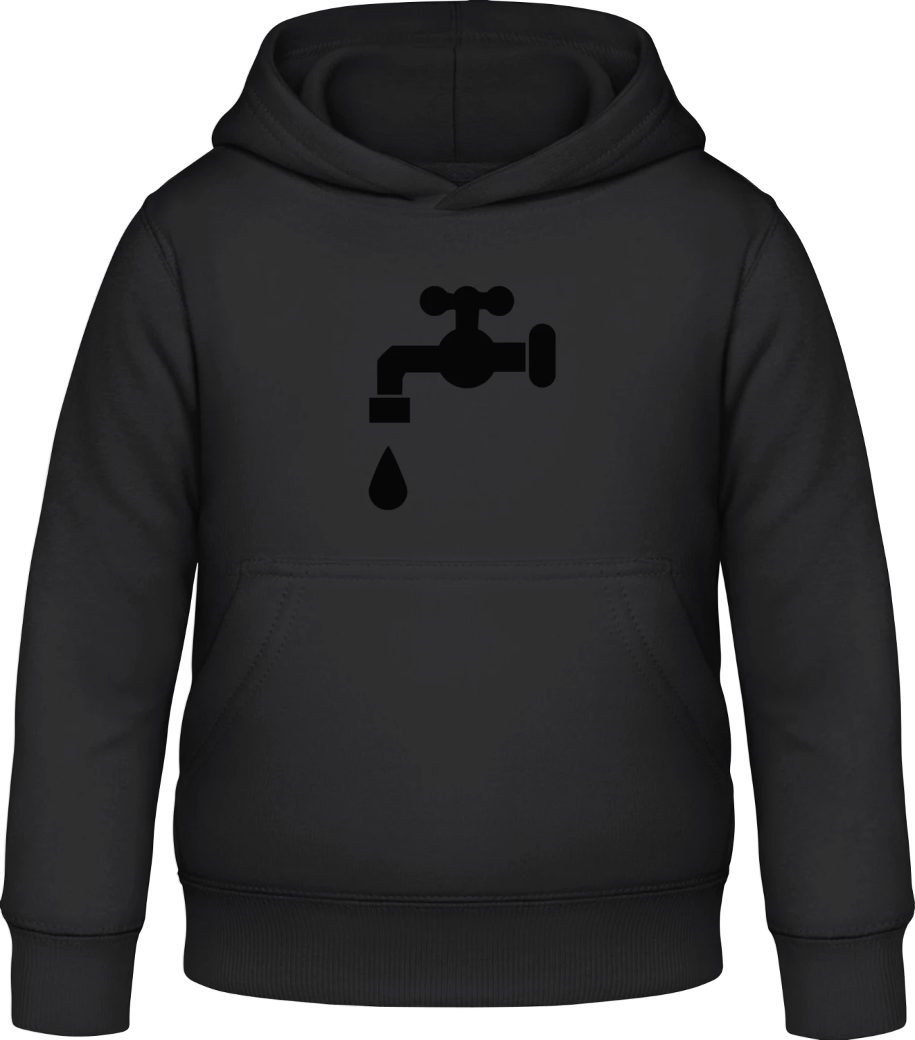 Wasserhahn - Black Awdis Hoodie Kids - Front