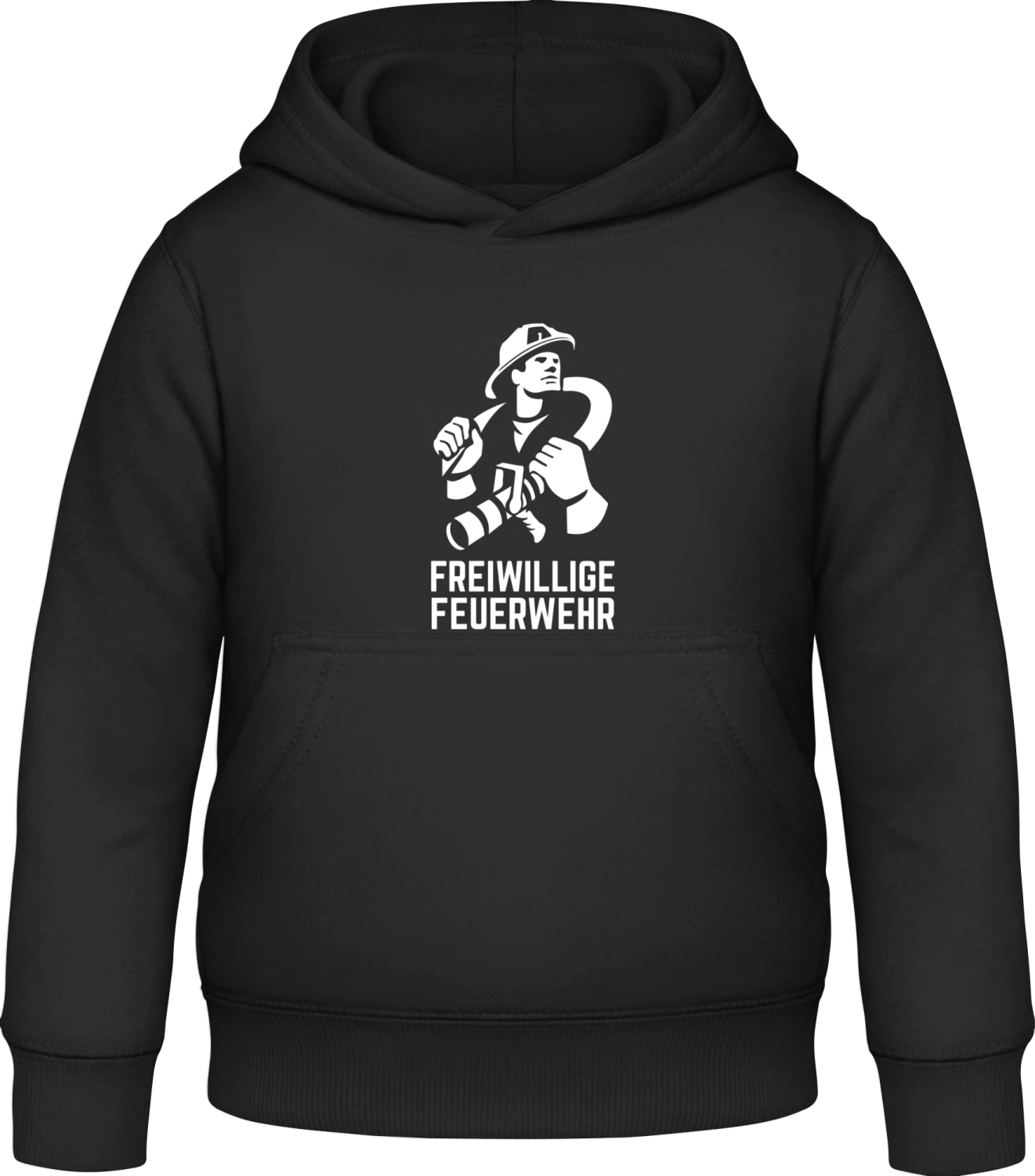 Freiwillige Feuerwehr - Black Awdis Hoodie Kids - Front