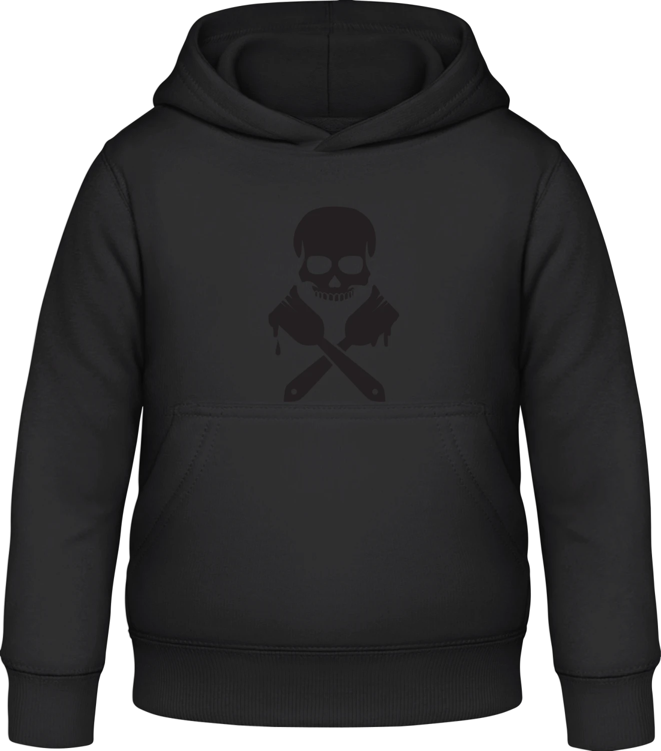 Maler Totenkopf - Black Awdis Hoodie Kids - Front