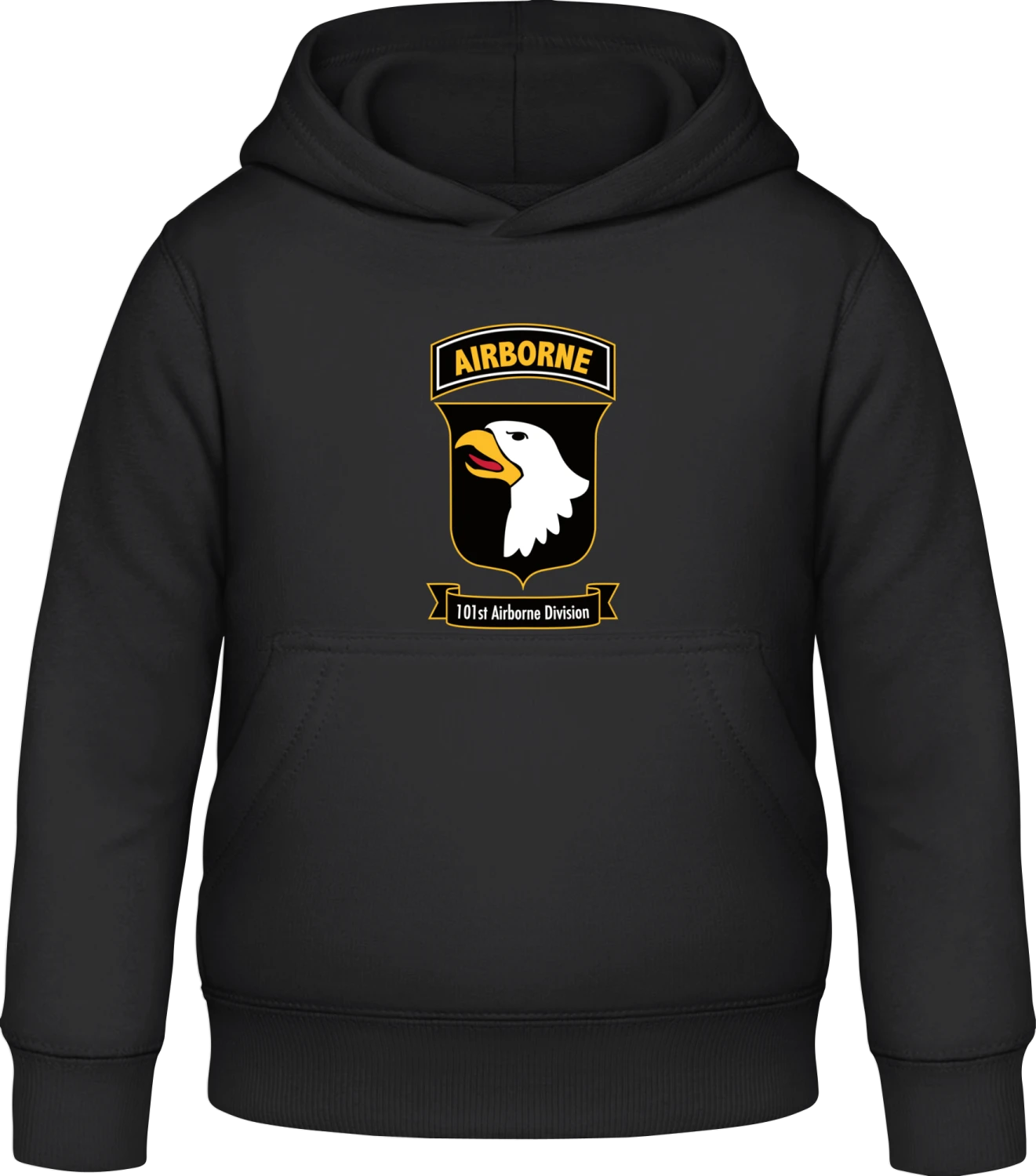 Airborne 101st Division - Black Awdis Hoodie Kids - Front