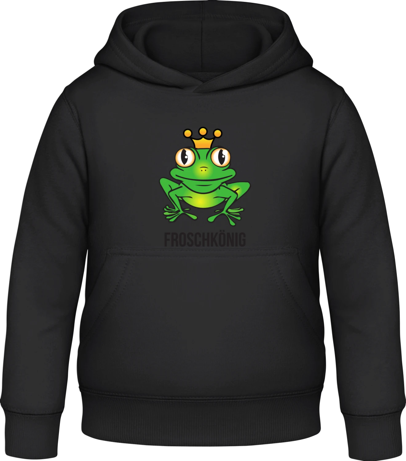 Froschkönig - Black Awdis Hoodie Kids - Front