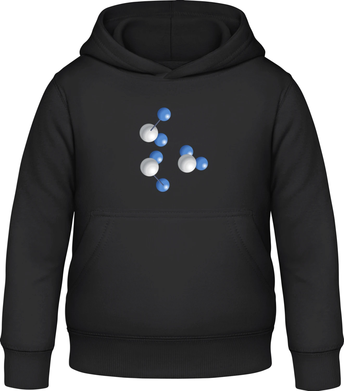 Molecules - Black Awdis Hoodie Kids - Front