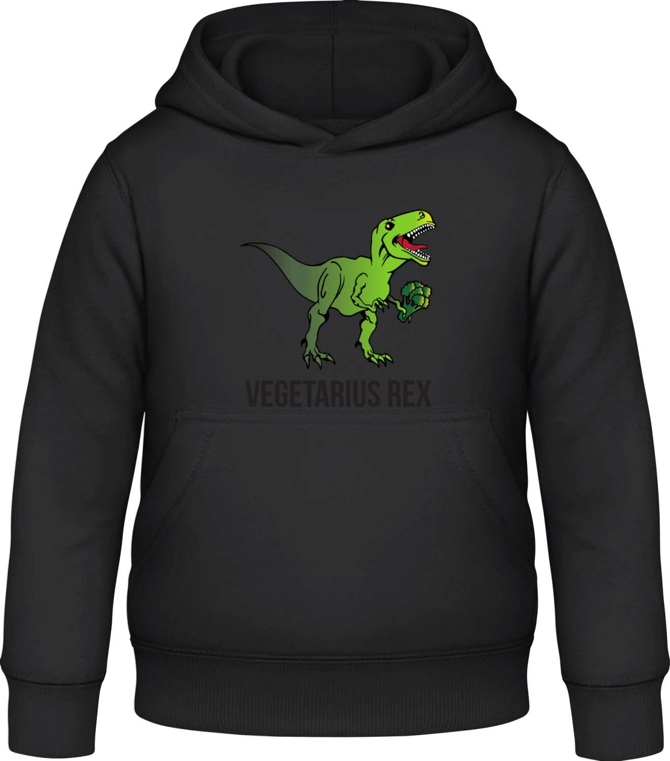 Vegetarius Rex - Black Awdis Hoodie Kids - Front