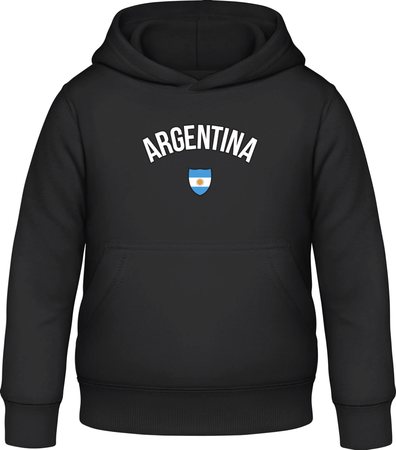 ARGENTINA Fan - Black Awdis Hoodie Kids - Front