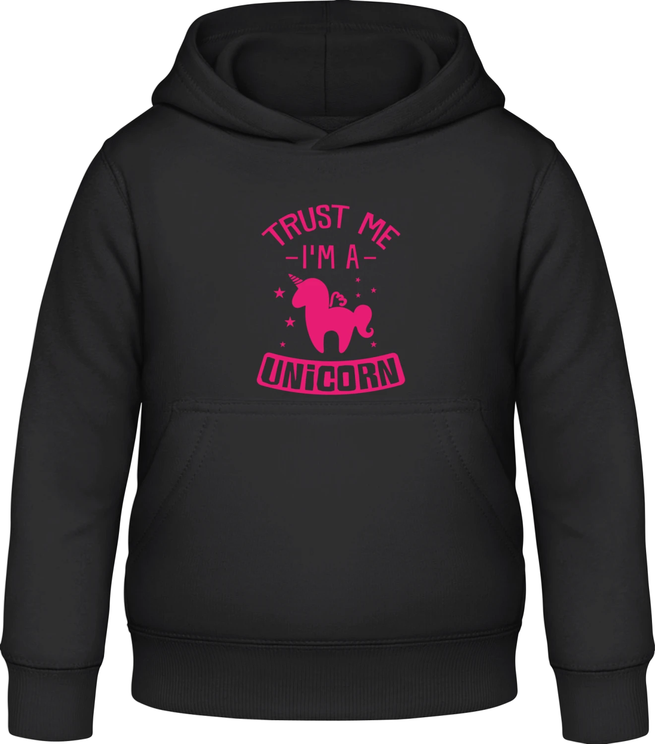 Trust Me I'm A Unicorn - Black Awdis Hoodie Kids - Front