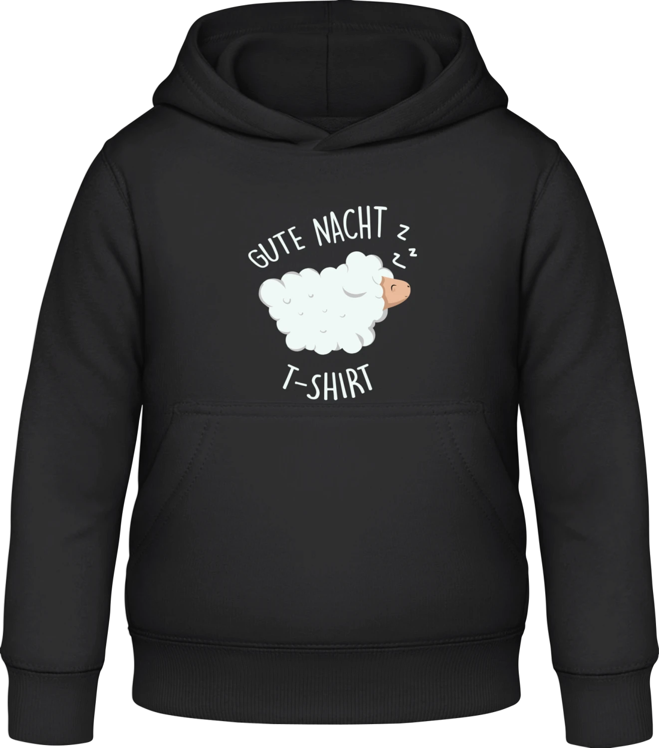 Gute Nacht T-Shirt - Black Awdis Hoodie Kids - Front