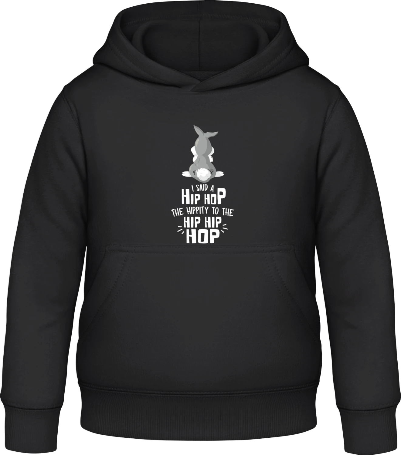 I Said A Hip Hop - Black Awdis Hoodie Kids - Front