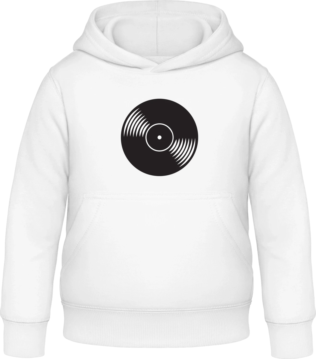 Vinyl Record - Arctic white Awdis Hoodie Kids - Front