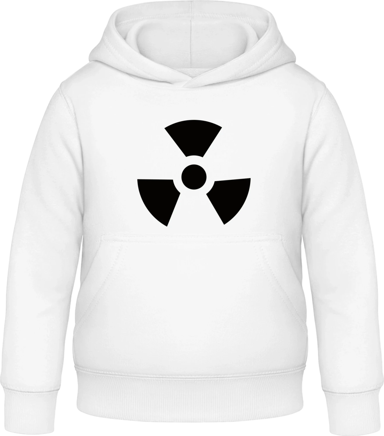 Radioactive Symbol - Arctic white Awdis Hoodie Kids - Front