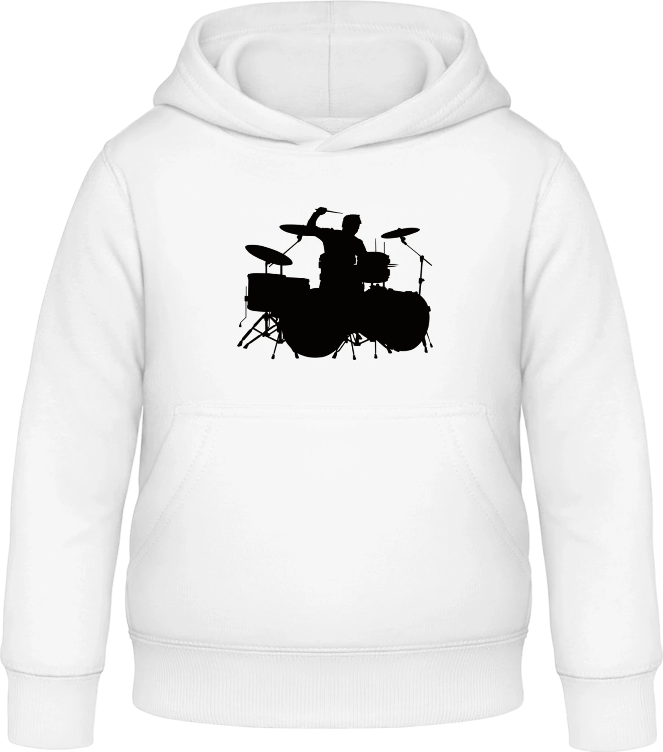 Schlagzeuger - Arctic white Awdis Hoodie Kids - Front