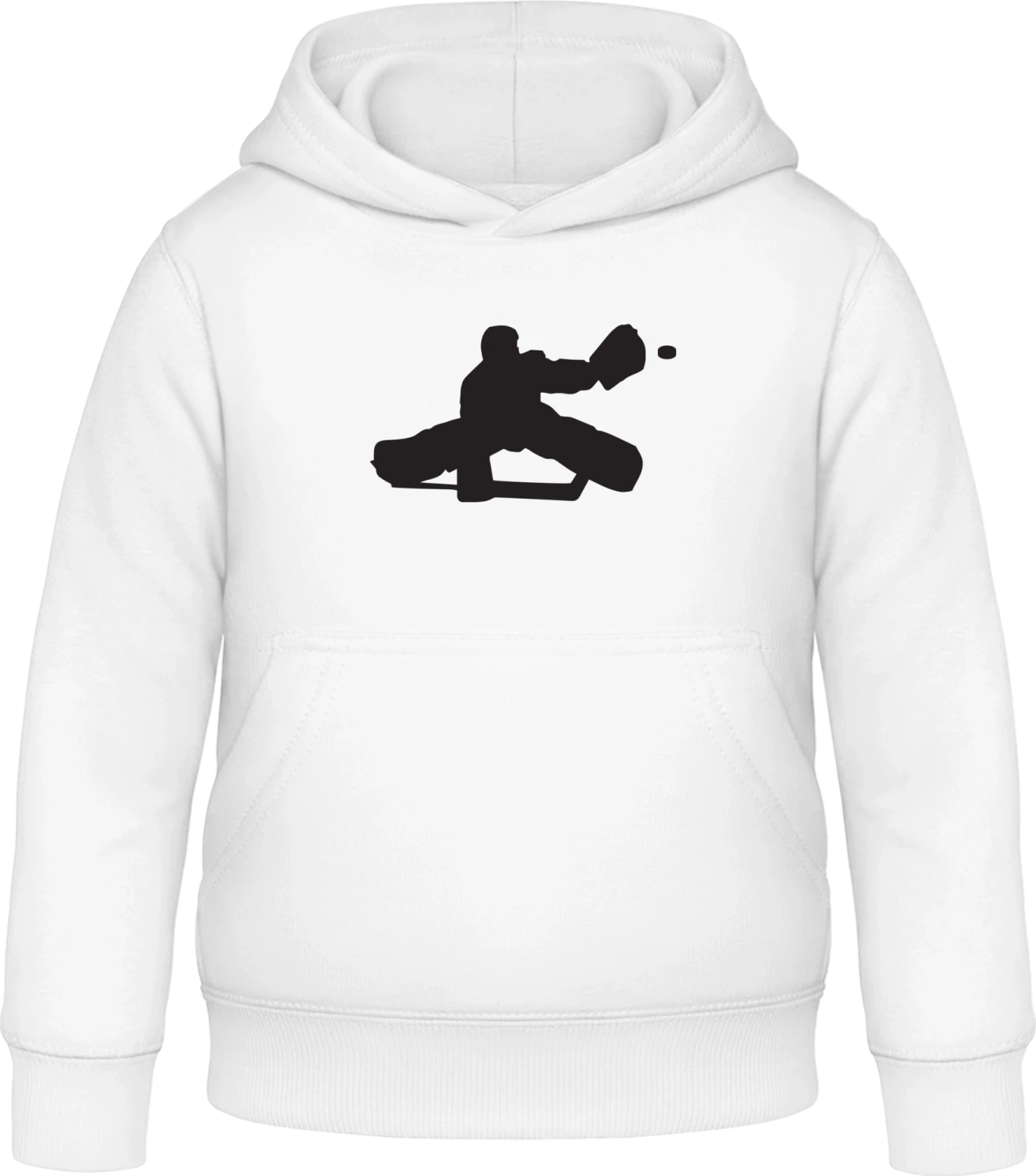 Ice Hockey Keeper - Arctic white Awdis Hoodie Kids - Front