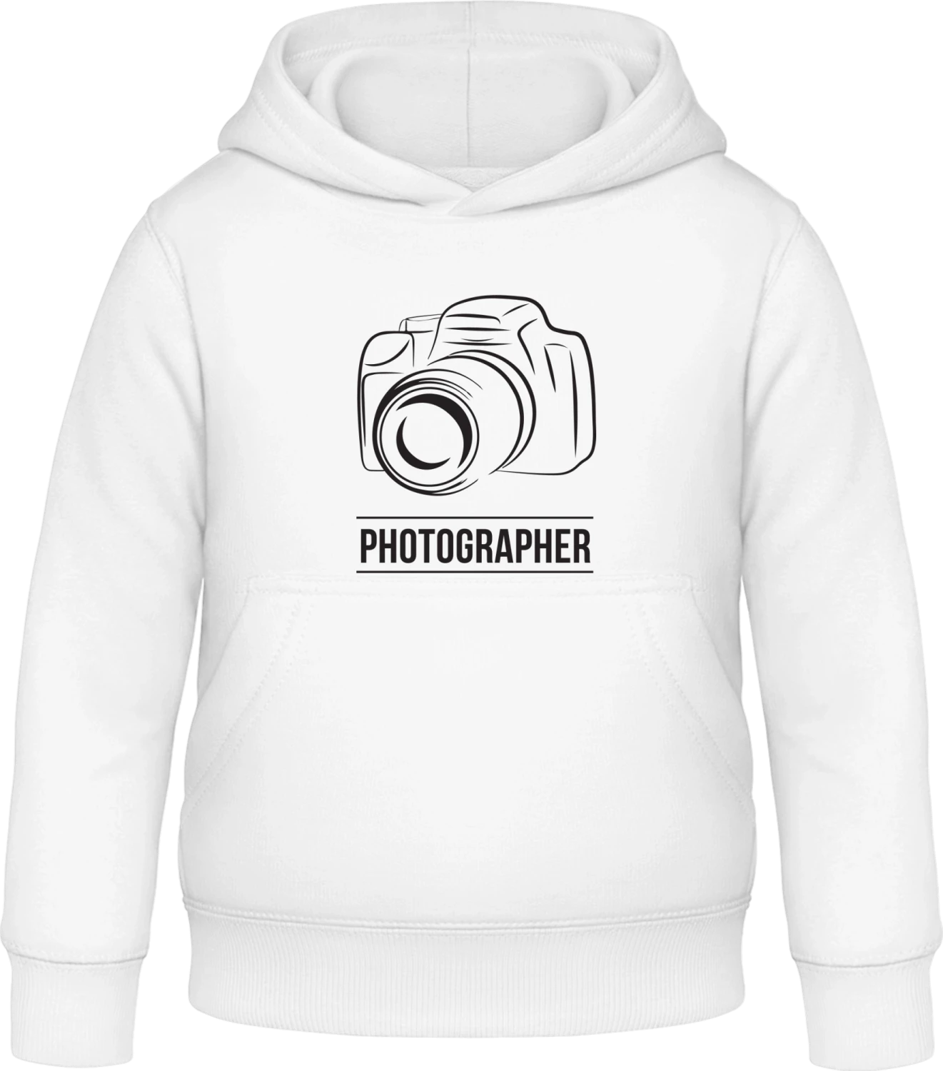 Photographer Cam - Arctic white Awdis Hoodie Kids - Front