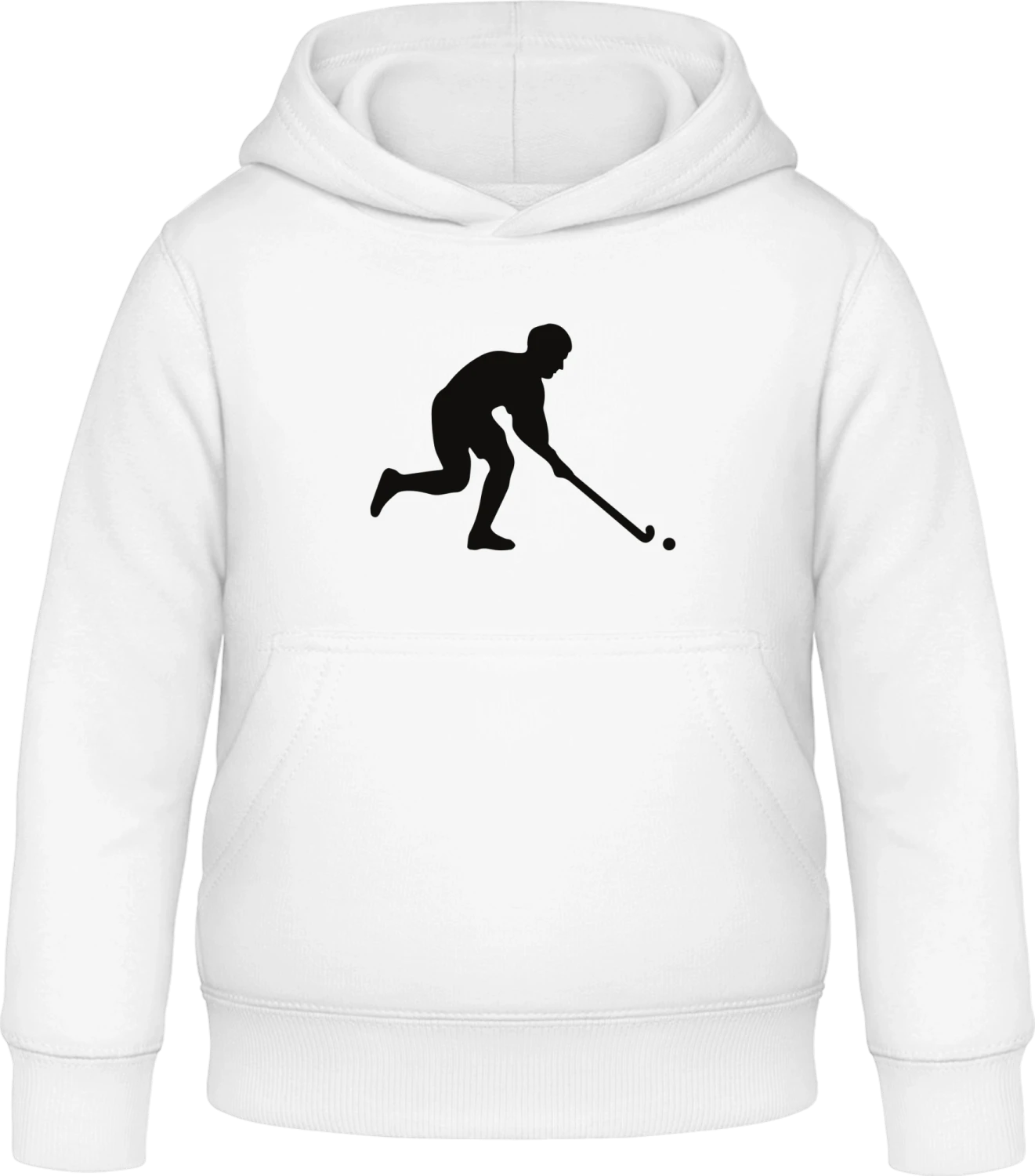 Field Hockey Player Silhouette - Arctic white Awdis Hoodie Kids - Front