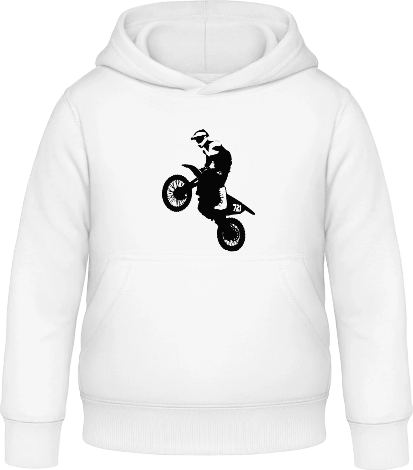 Motocross Illustration - Arctic white Awdis Hoodie Kids - Front