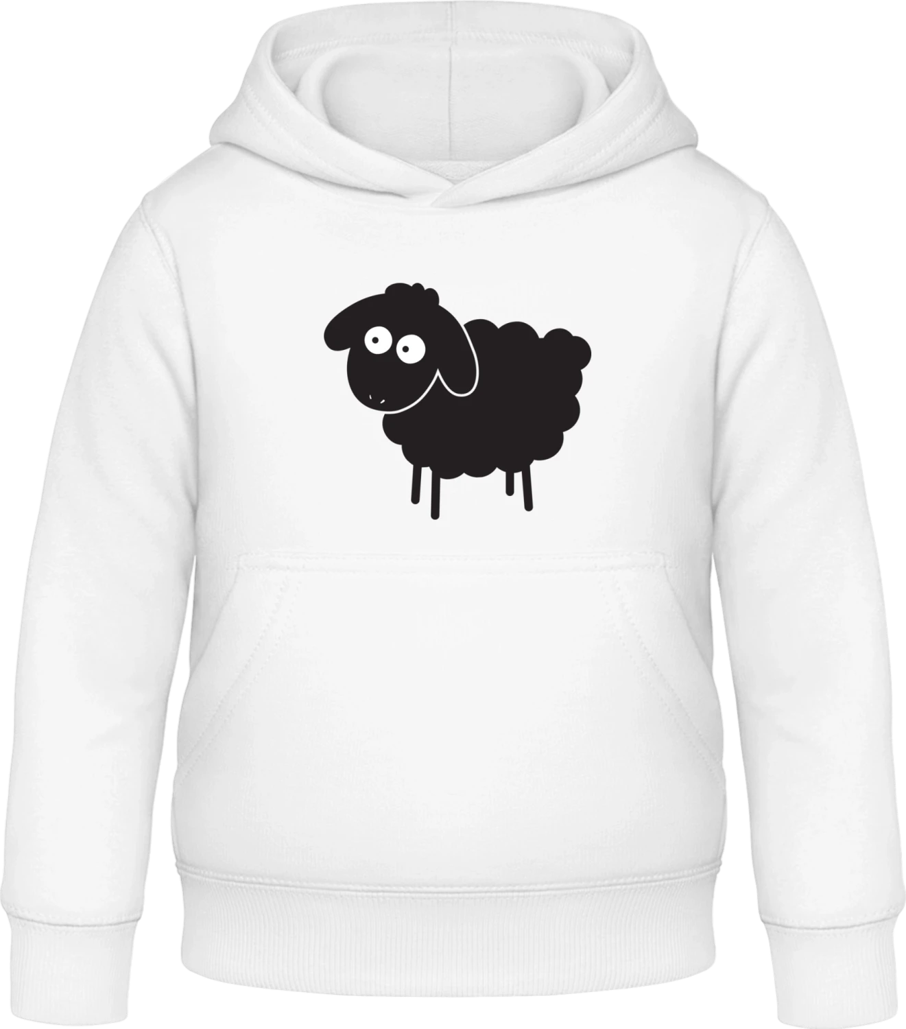 Black Sheep - Arctic white Awdis Hoodie Kids - Front