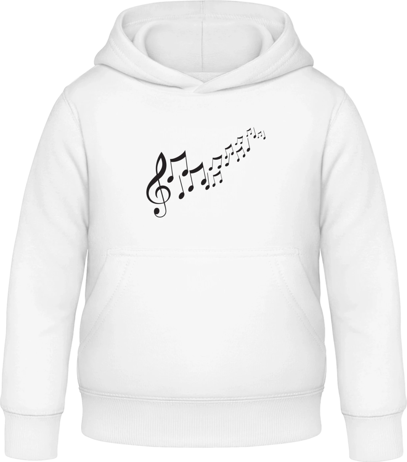 Dancing Music Notes - Arctic white Awdis Hoodie Kids - Front