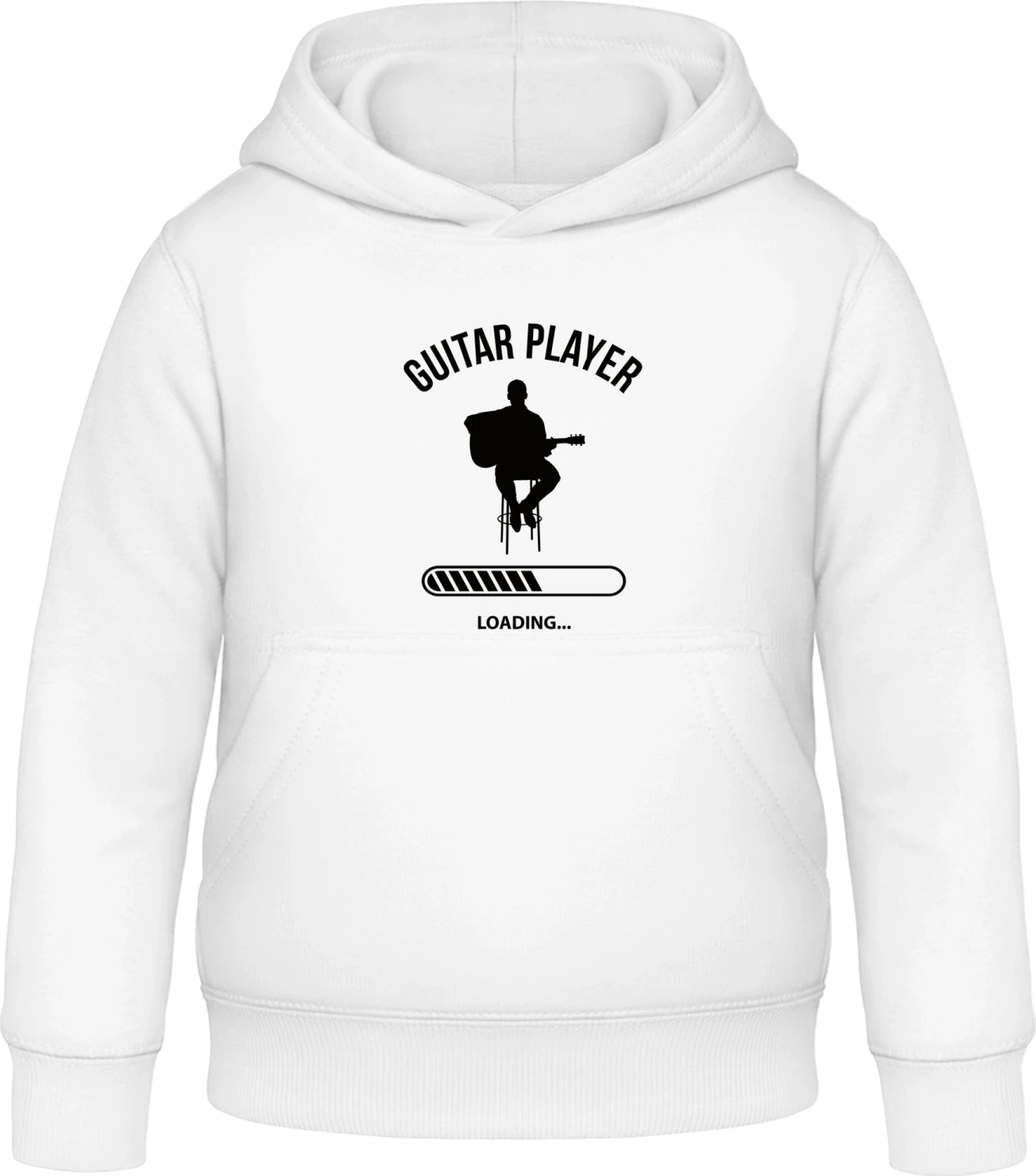 Guitar Player Loading - Arctic white Awdis Hoodie Kids - Front