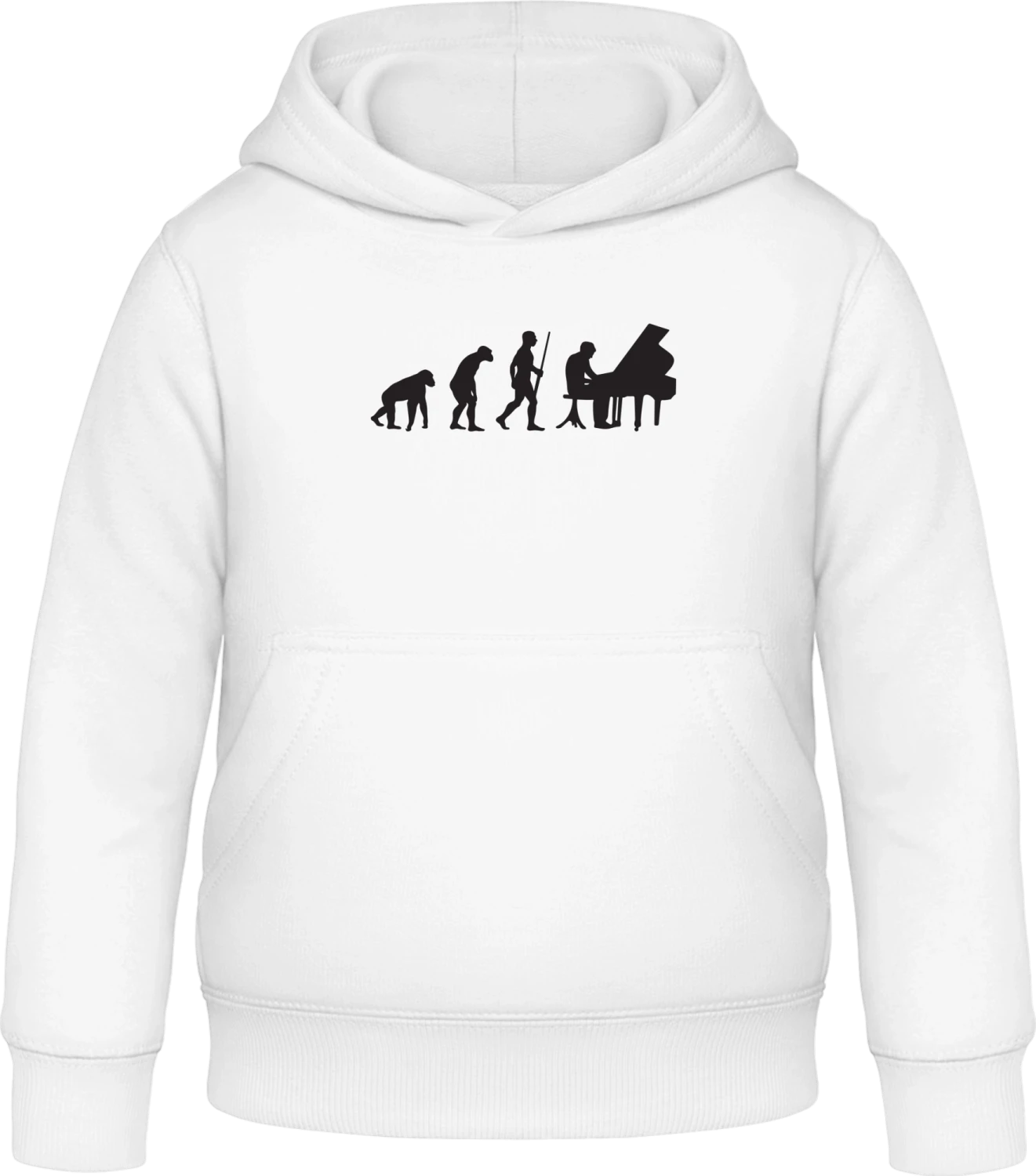 Pianist Evolution - Arctic white Awdis Hoodie Kids - Front