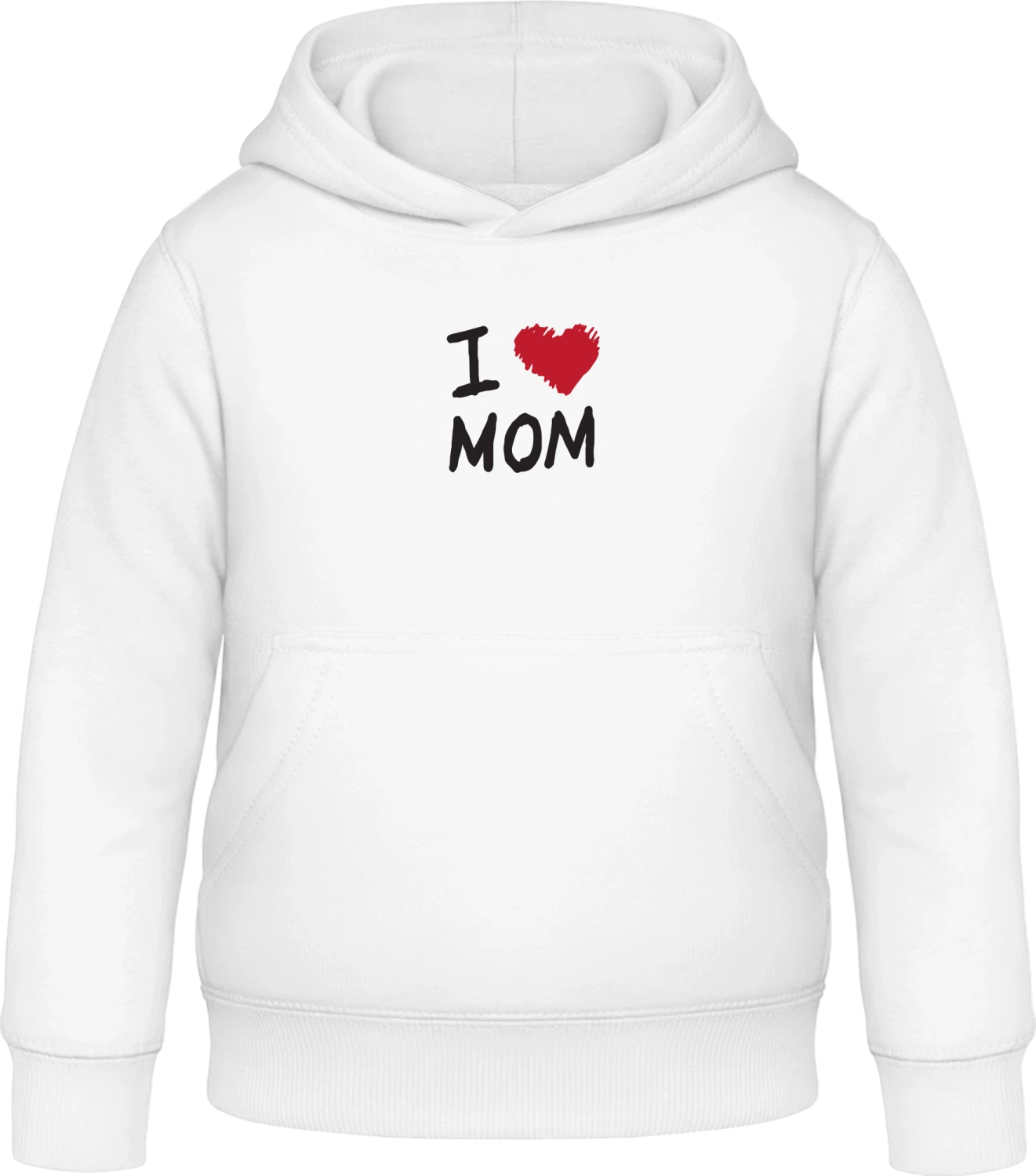 I Heart Mom - Arctic white Awdis Hoodie Kids - Front