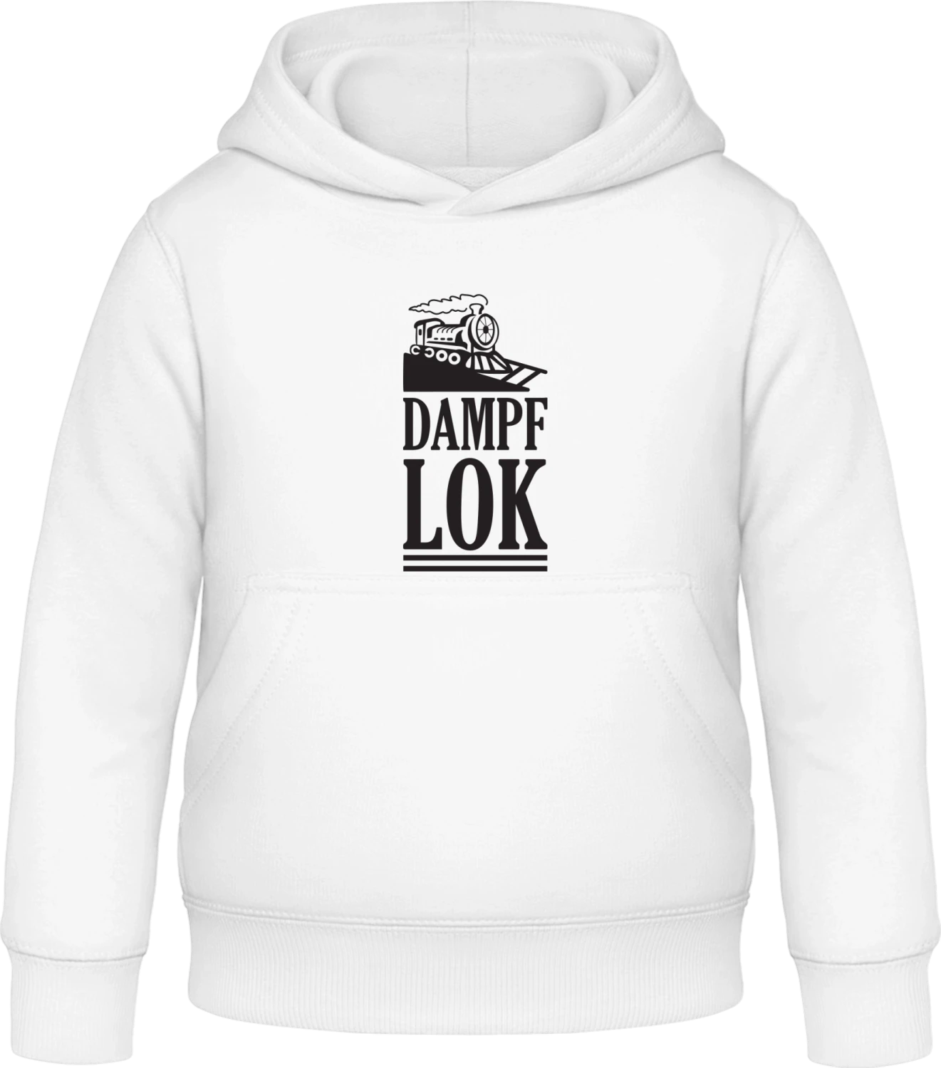 Dampflok - Arctic white Awdis Hoodie Kids - Front