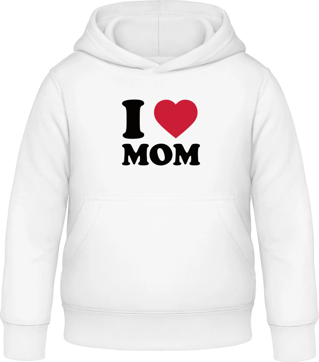 I Love Mom - Arctic white Awdis Hoodie Kids - Front