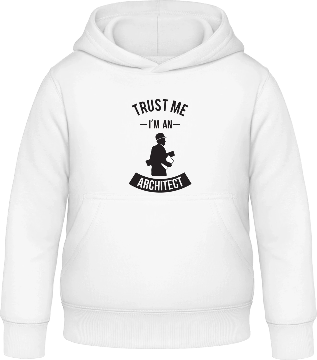 Trust Me I'm An Architect - Arctic white Awdis Hoodie Kids - Front