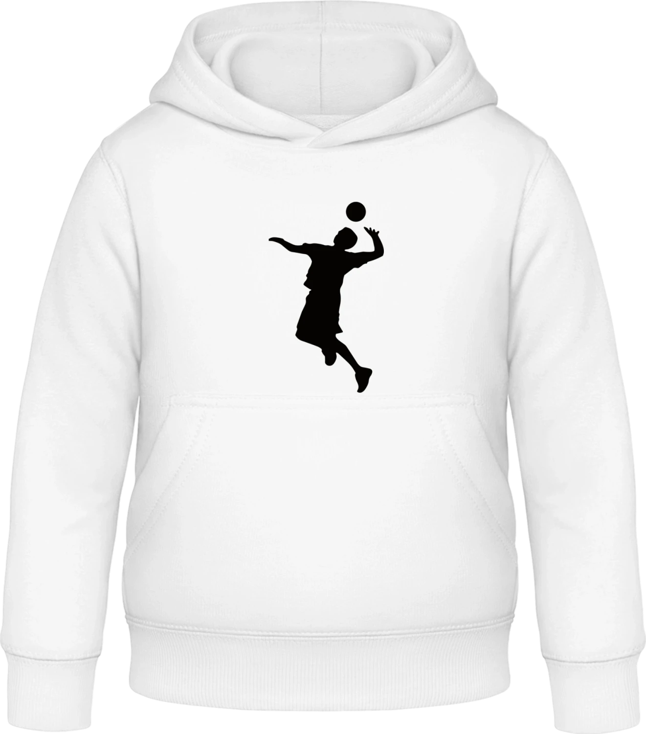 Volleyball Silhouette - Arctic white Awdis Hoodie Kids - Front