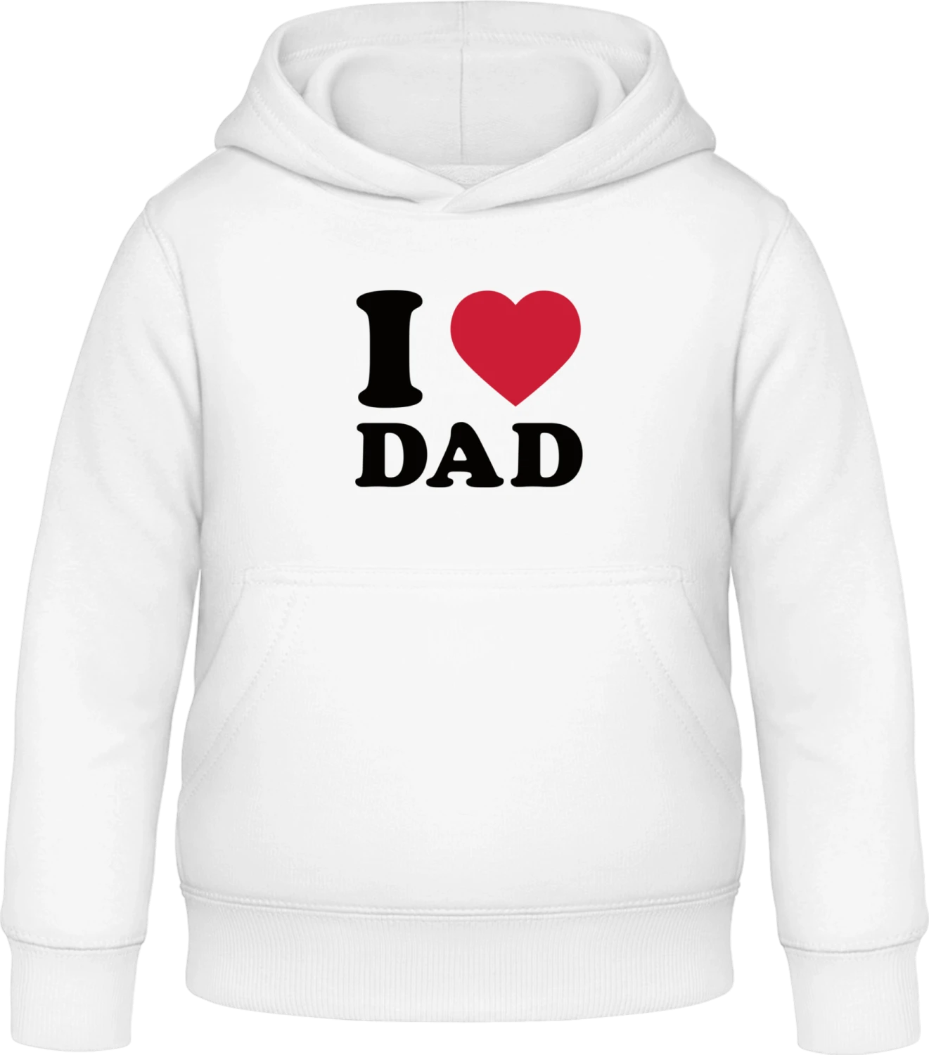 I Love Dad - Arctic white Awdis Hoodie Kids - Front