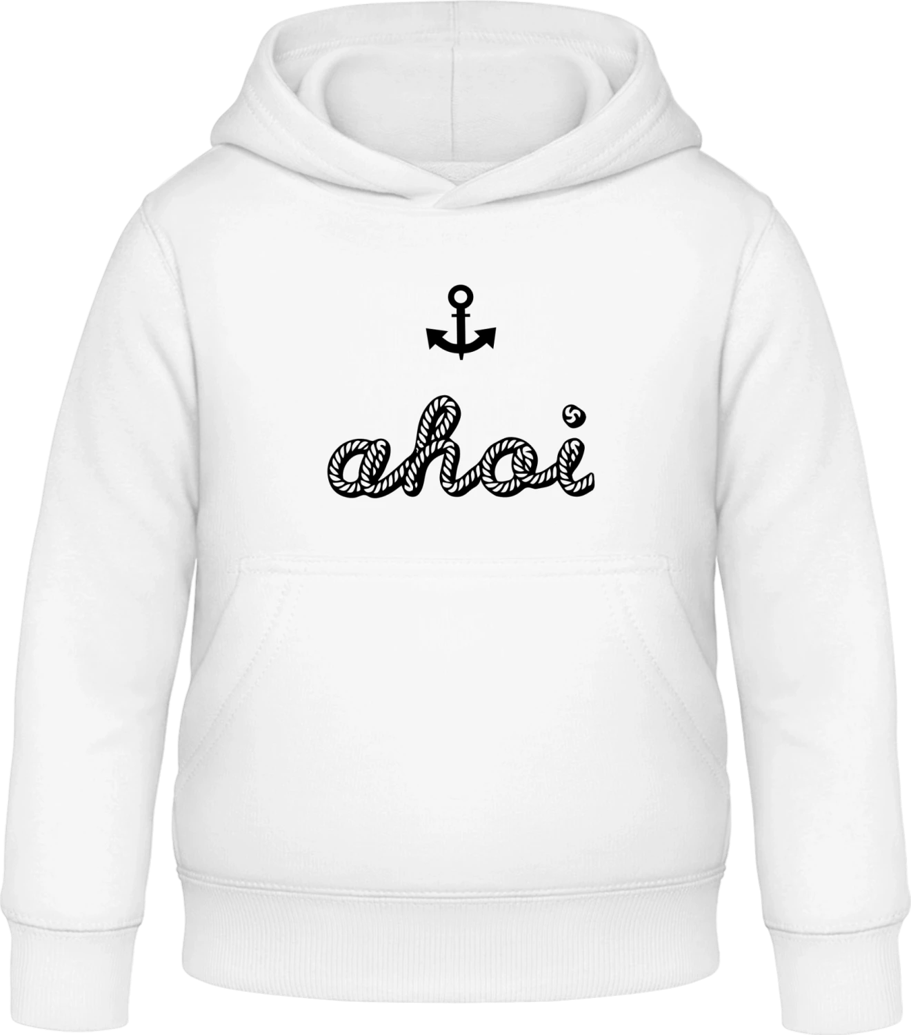 Ahoi - Arctic white Awdis Hoodie Kids - Front