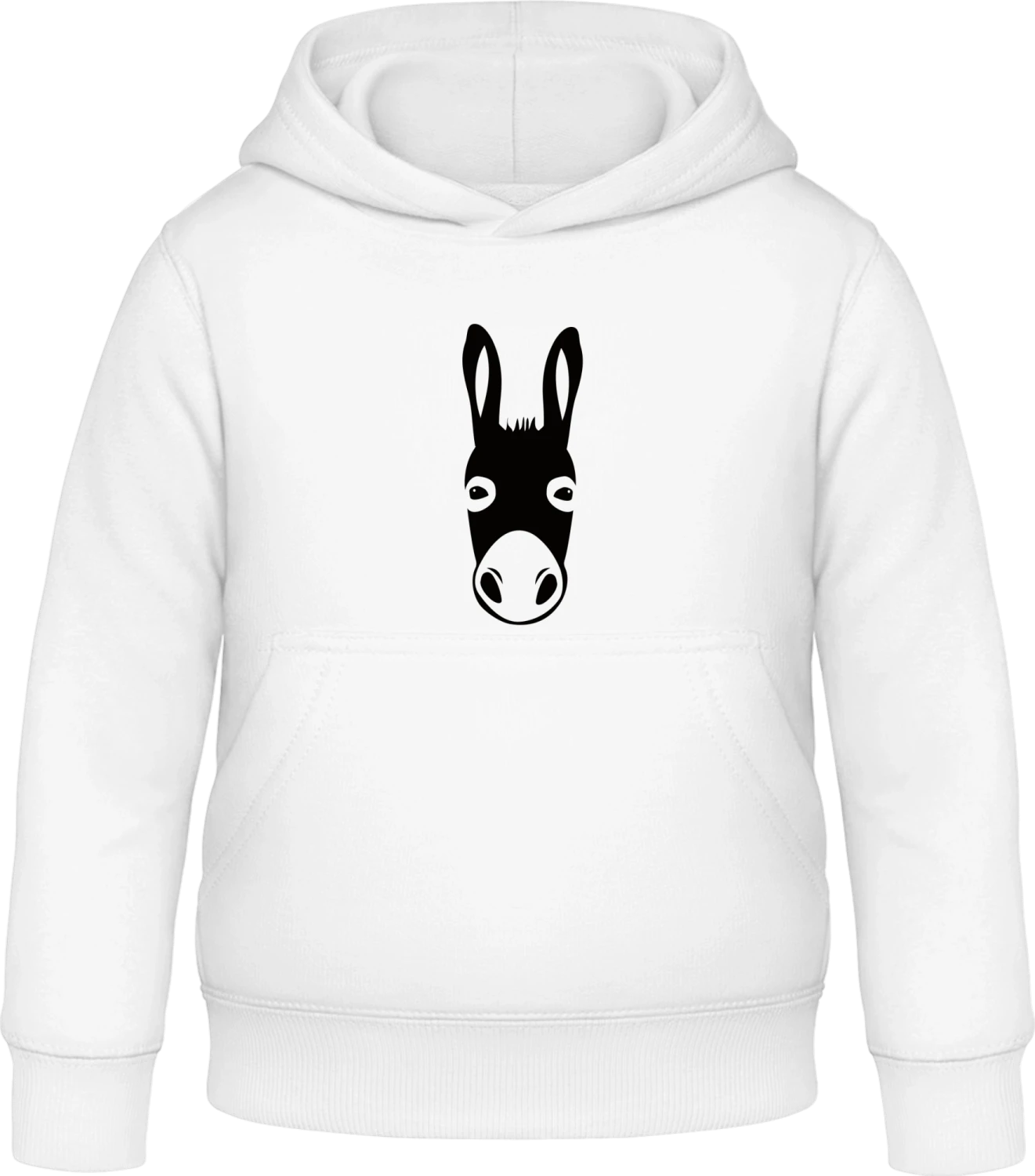 Donkey Face - Arctic white Awdis Hoodie Kids - Front