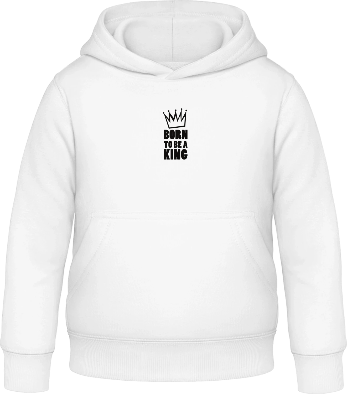 Born To Be A King - Arctic white Awdis Hoodie Kids - Front