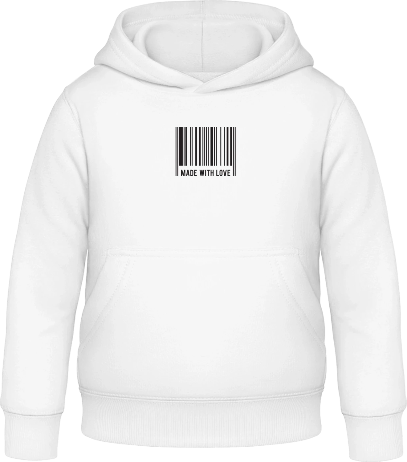 Made with Love - Arctic white Awdis Hoodie Kids - Front