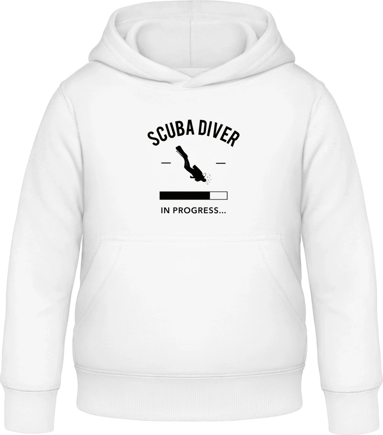 Diver in Progress - Arctic white Awdis Hoodie Kids - Front