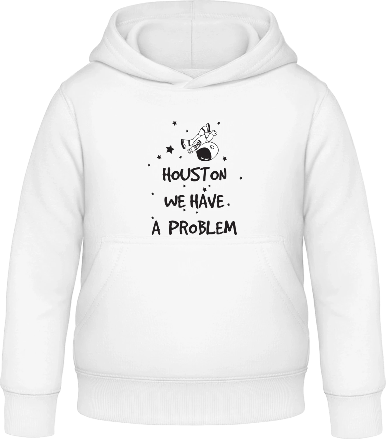 Houston We Have A Problem Cosmonaut - Arctic white Awdis Hoodie Kids - Front