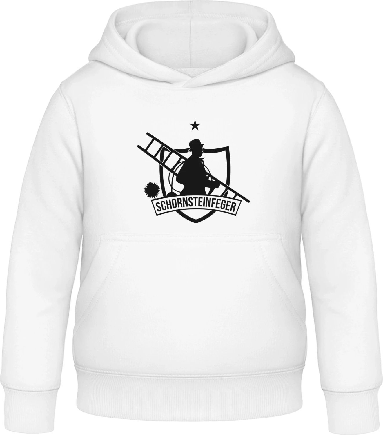 Schornsteinfeger Logo - Arctic white Awdis Hoodie Kids - Front