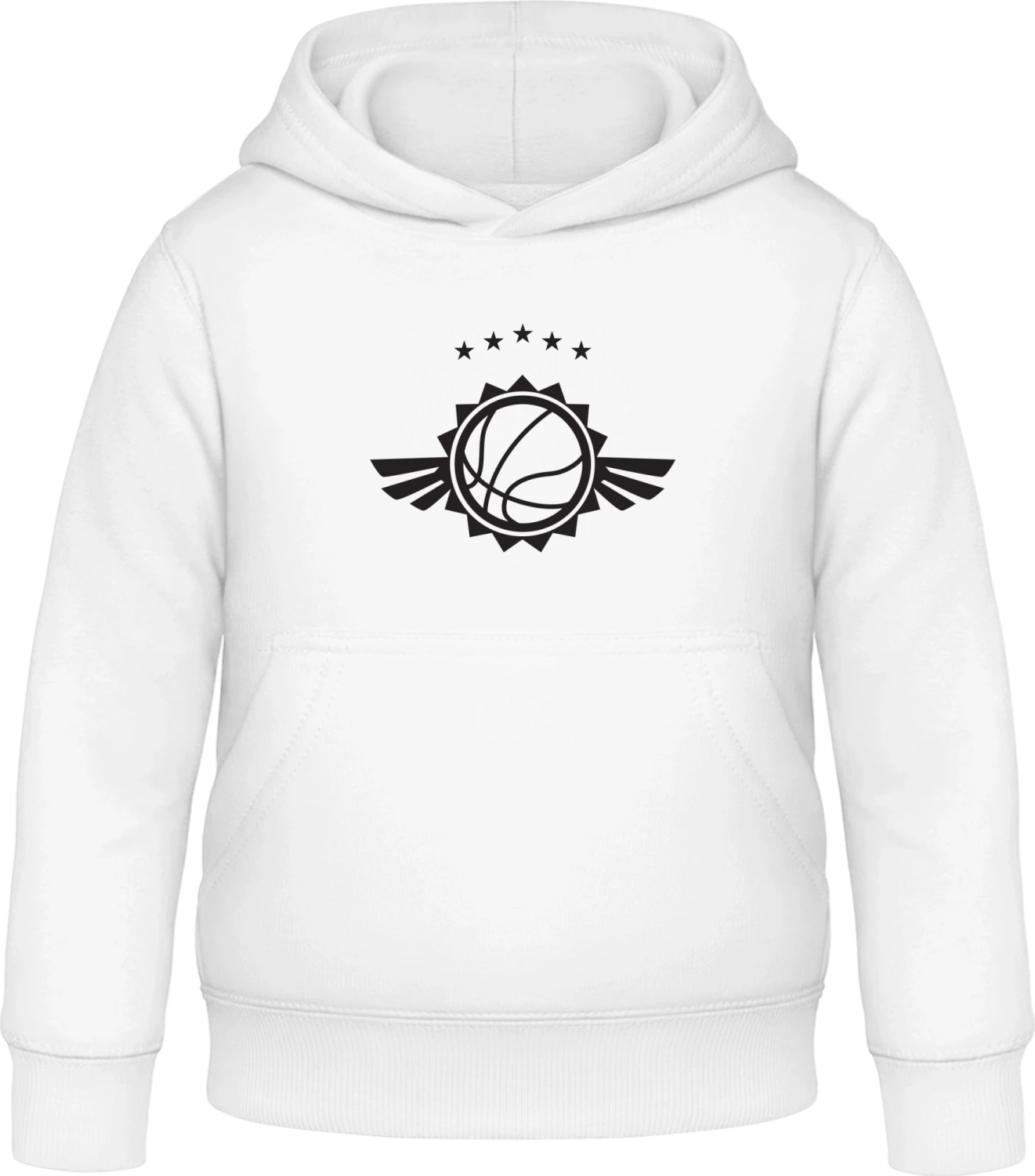 Basketball Winged Symbol - Arctic white Awdis Hoodie Kids - Front