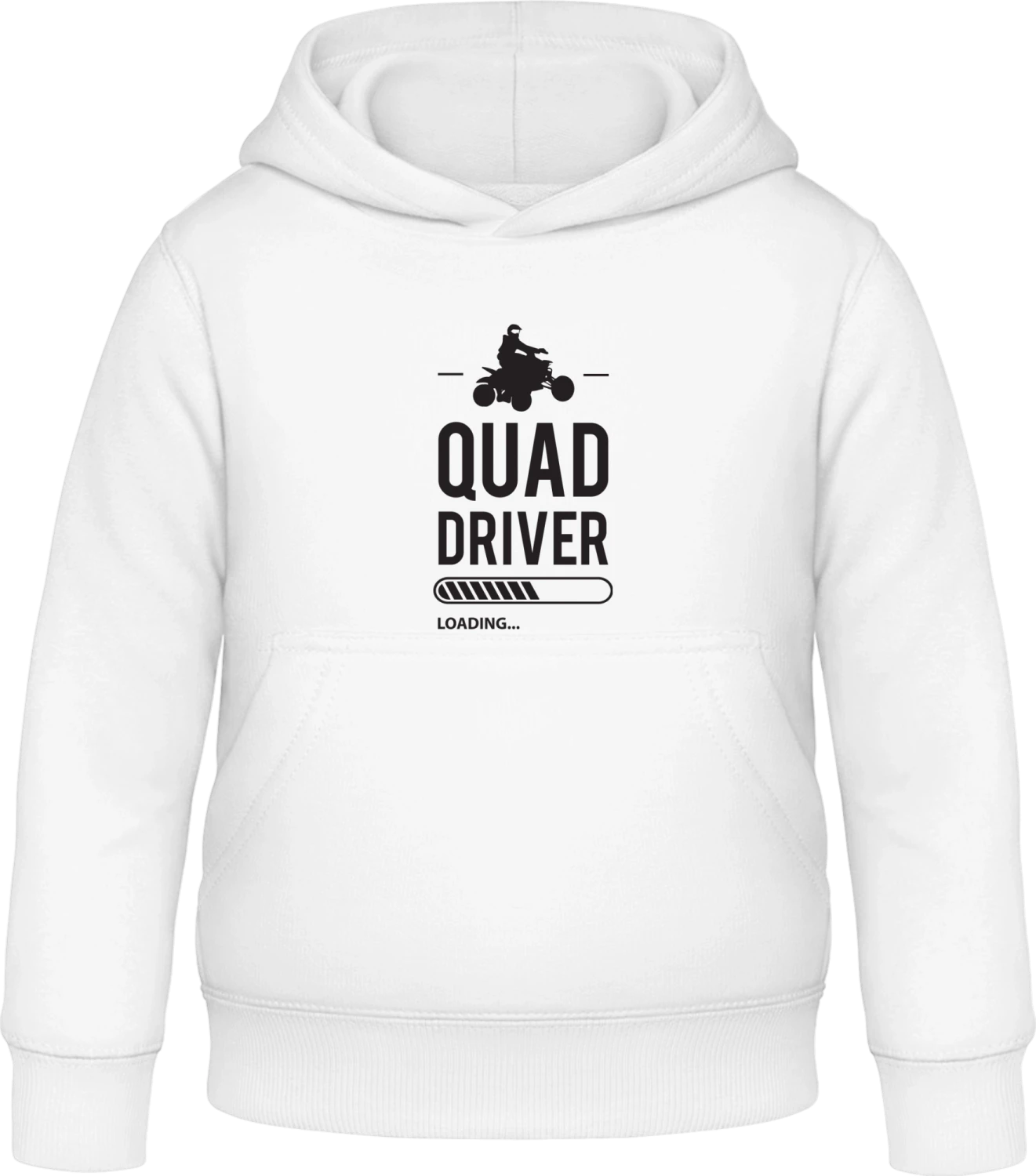 Quad Driver Loading - Arctic white Awdis Hoodie Kids - Front