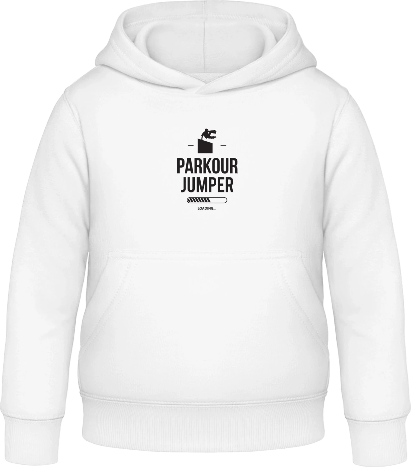 Parkur Jumper Loading - Arctic white Awdis Hoodie Kids - Front