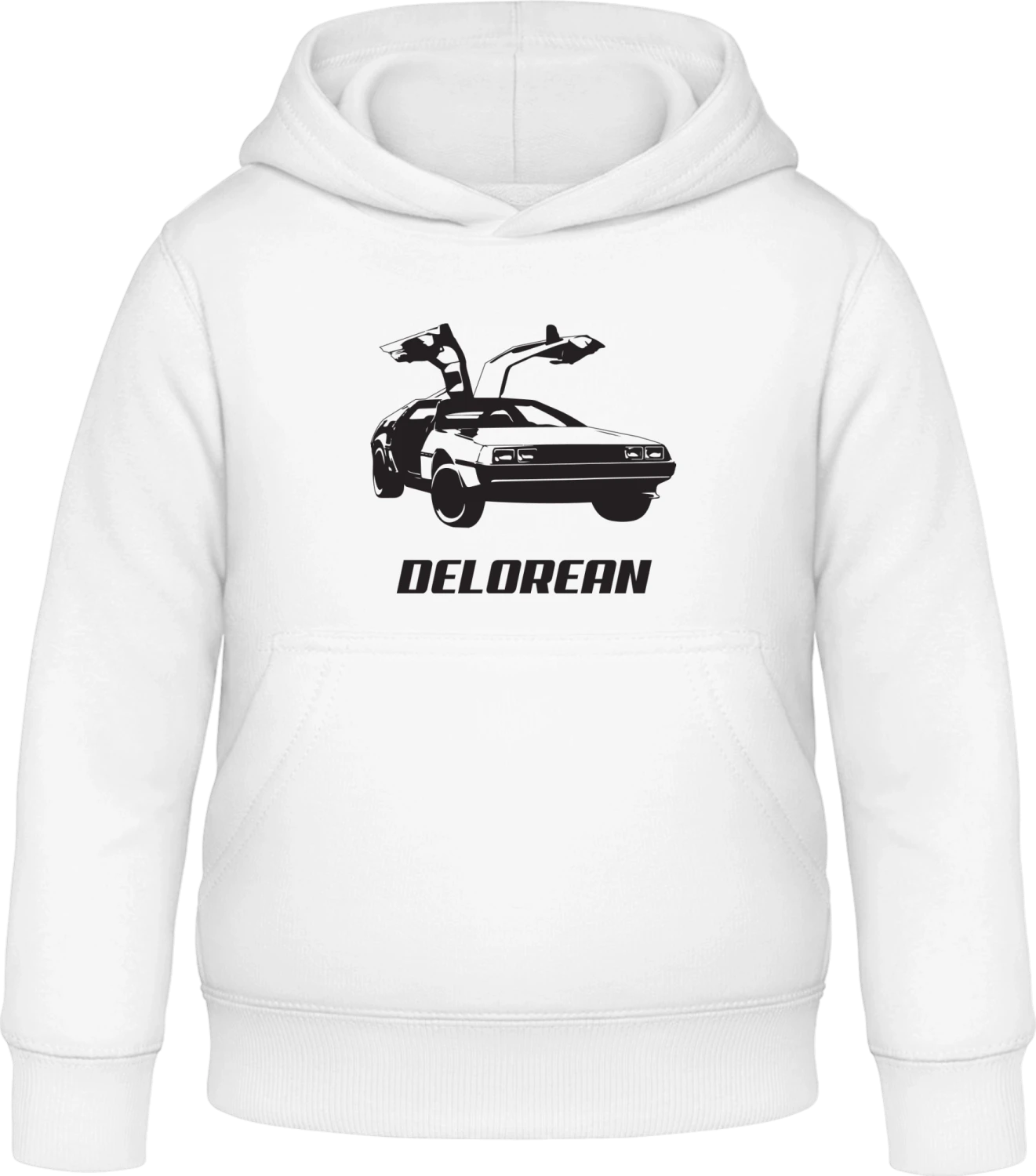 Delorean Retro Car - Arctic white Awdis Hoodie Kids - Front