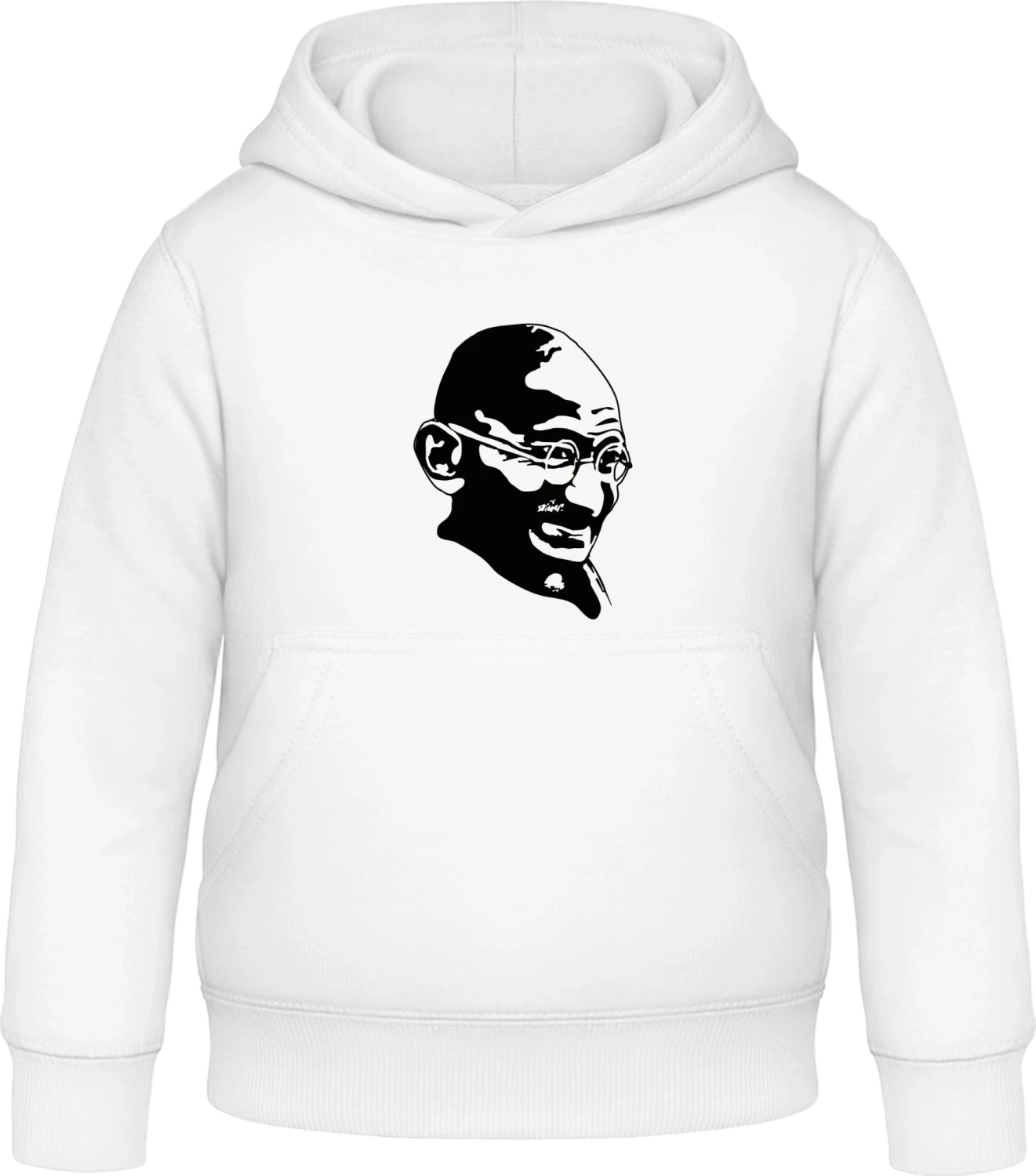 Mahatma Gandhi - Arctic white Awdis Hoodie Kids - Front