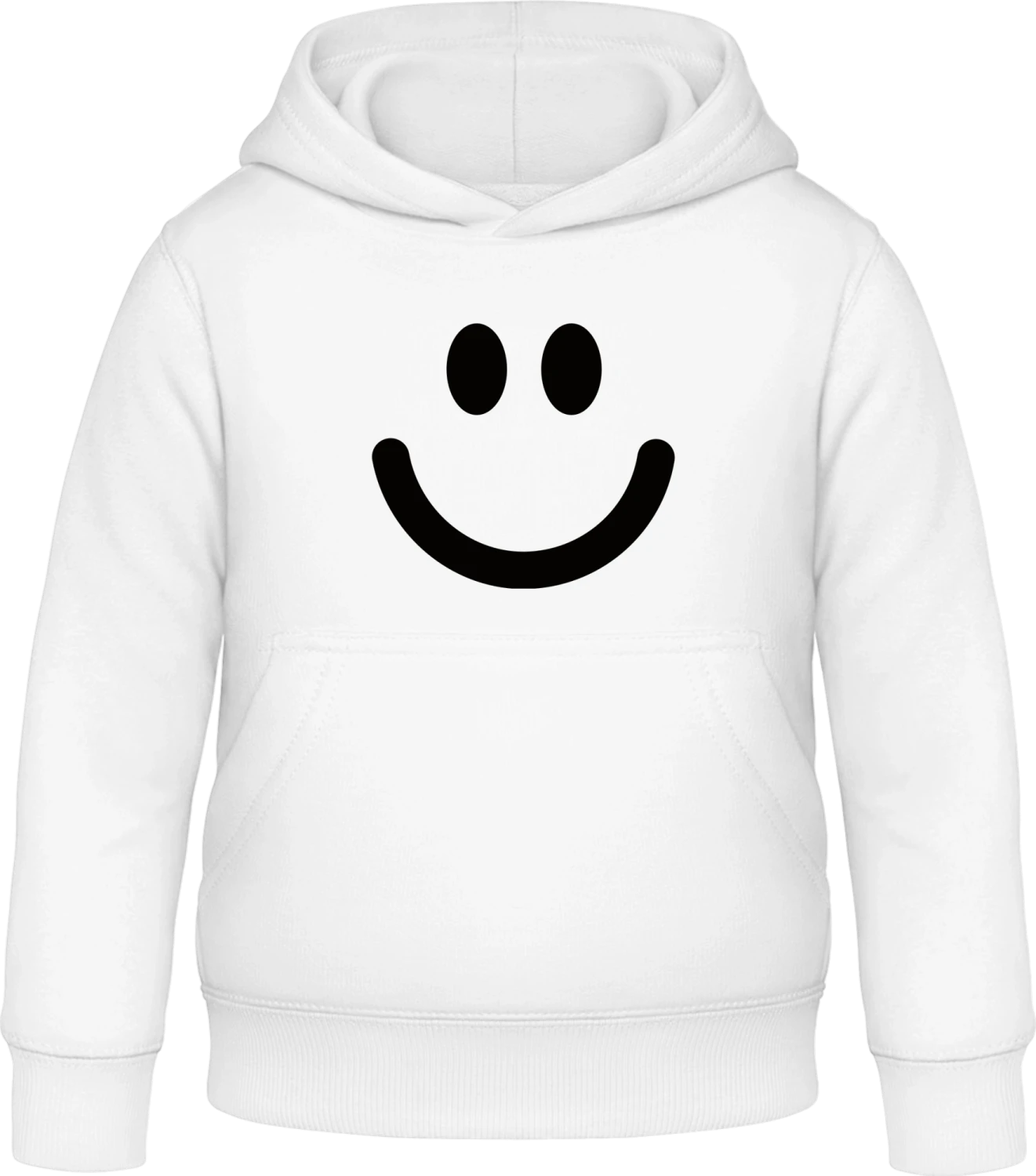 Smile Happy - Arctic white Awdis Hoodie Kids - Front