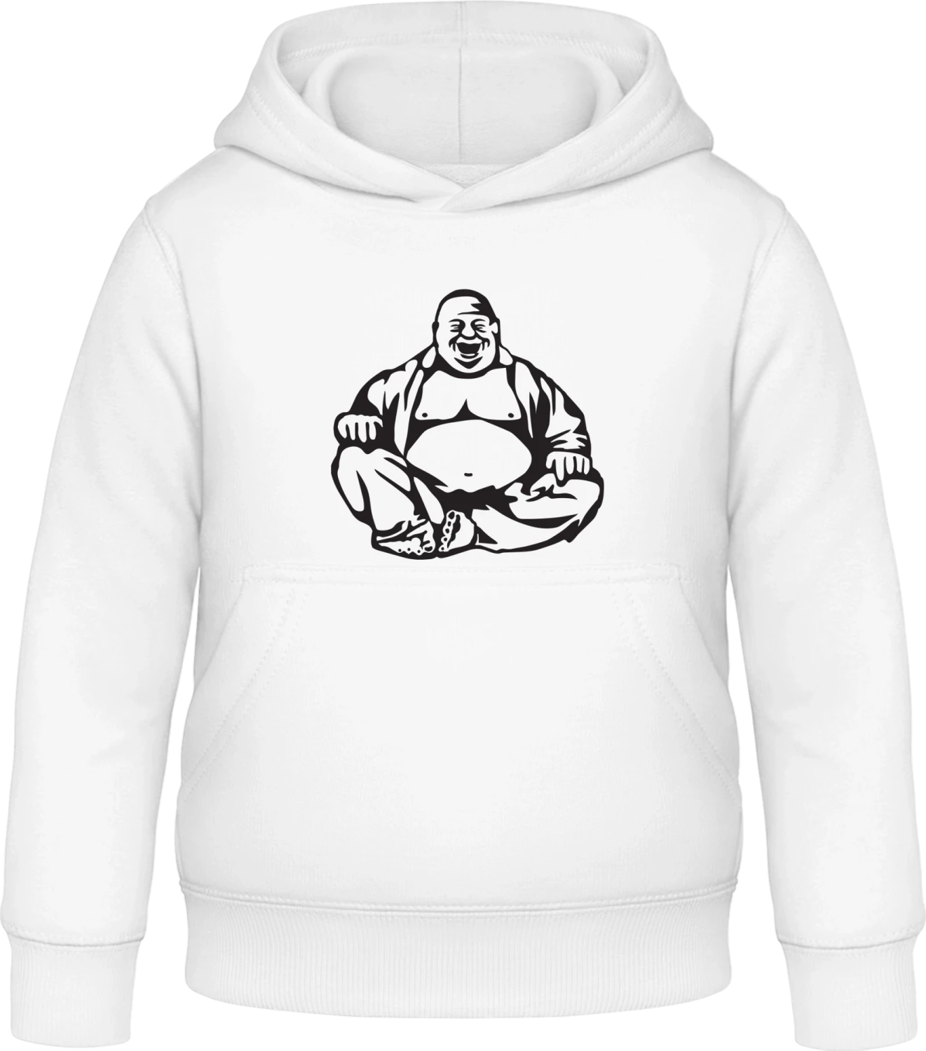 Buddha Figure - Arctic white Awdis Hoodie Kids - Front