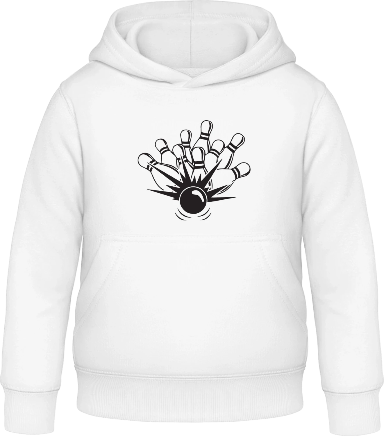 Bowling Game - Arctic white Awdis Hoodie Kids - Front