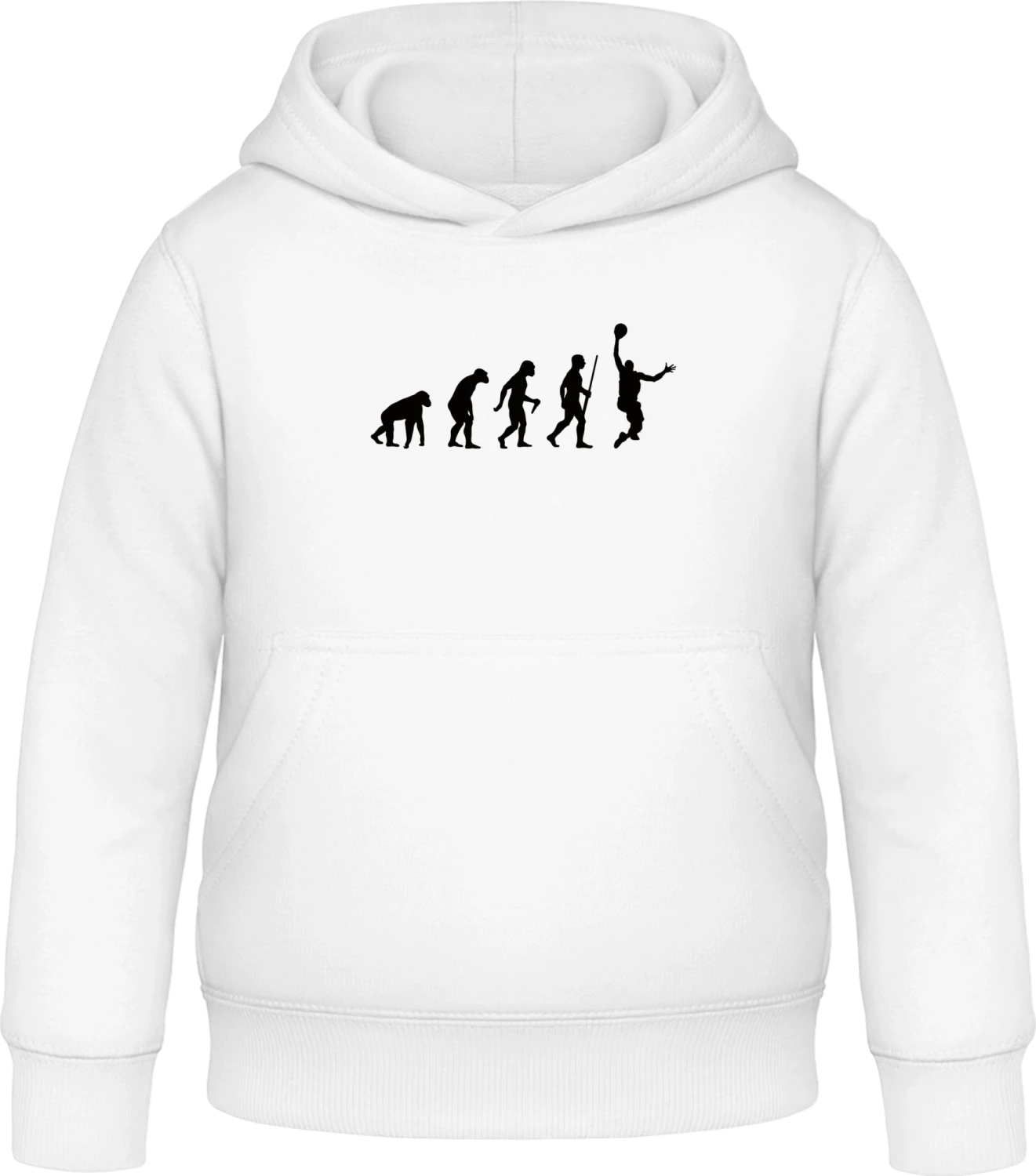 Basketball Evolution - Arctic white Awdis Hoodie Kids - Front