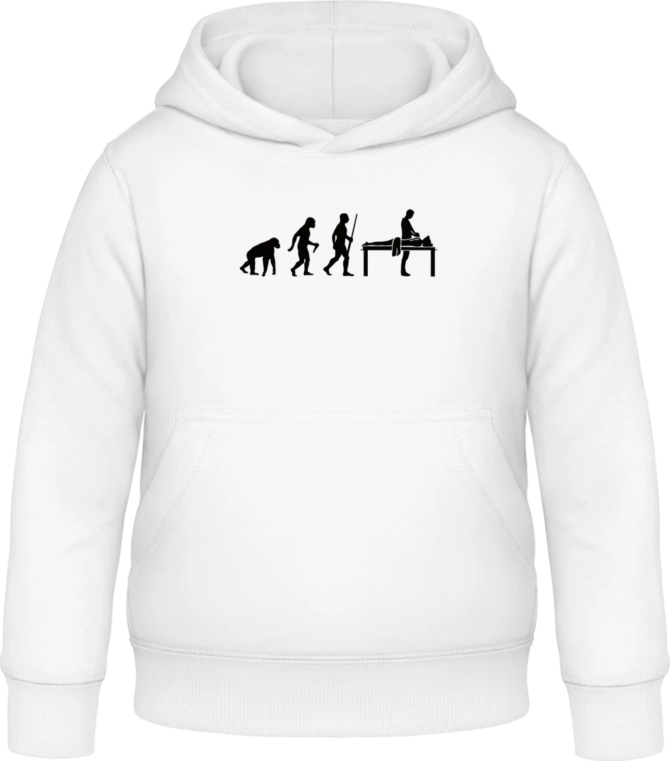 Massage Evolution - Arctic white Awdis Hoodie Kids - Front