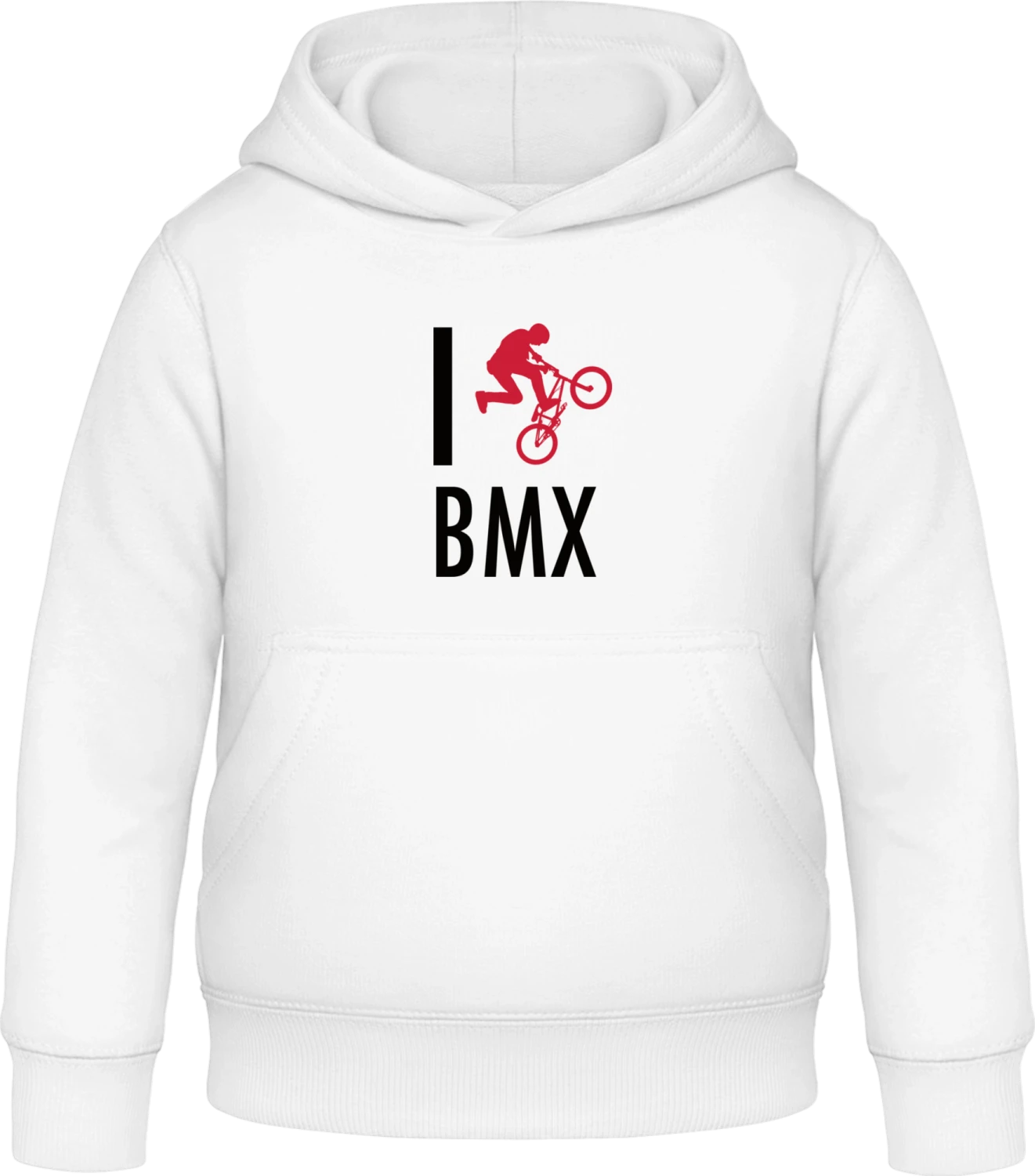 I Love BMX - Arctic white Awdis Hoodie Kids - Front