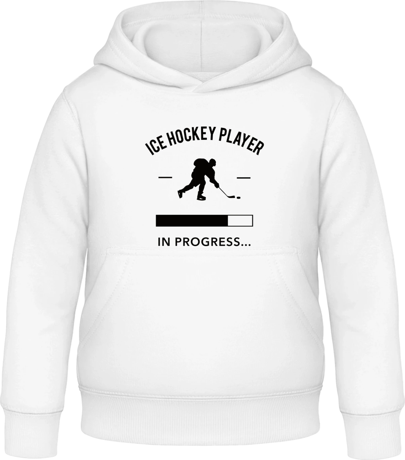 Ice Hockey Player loading - Arctic white Awdis Hoodie Kids - Front