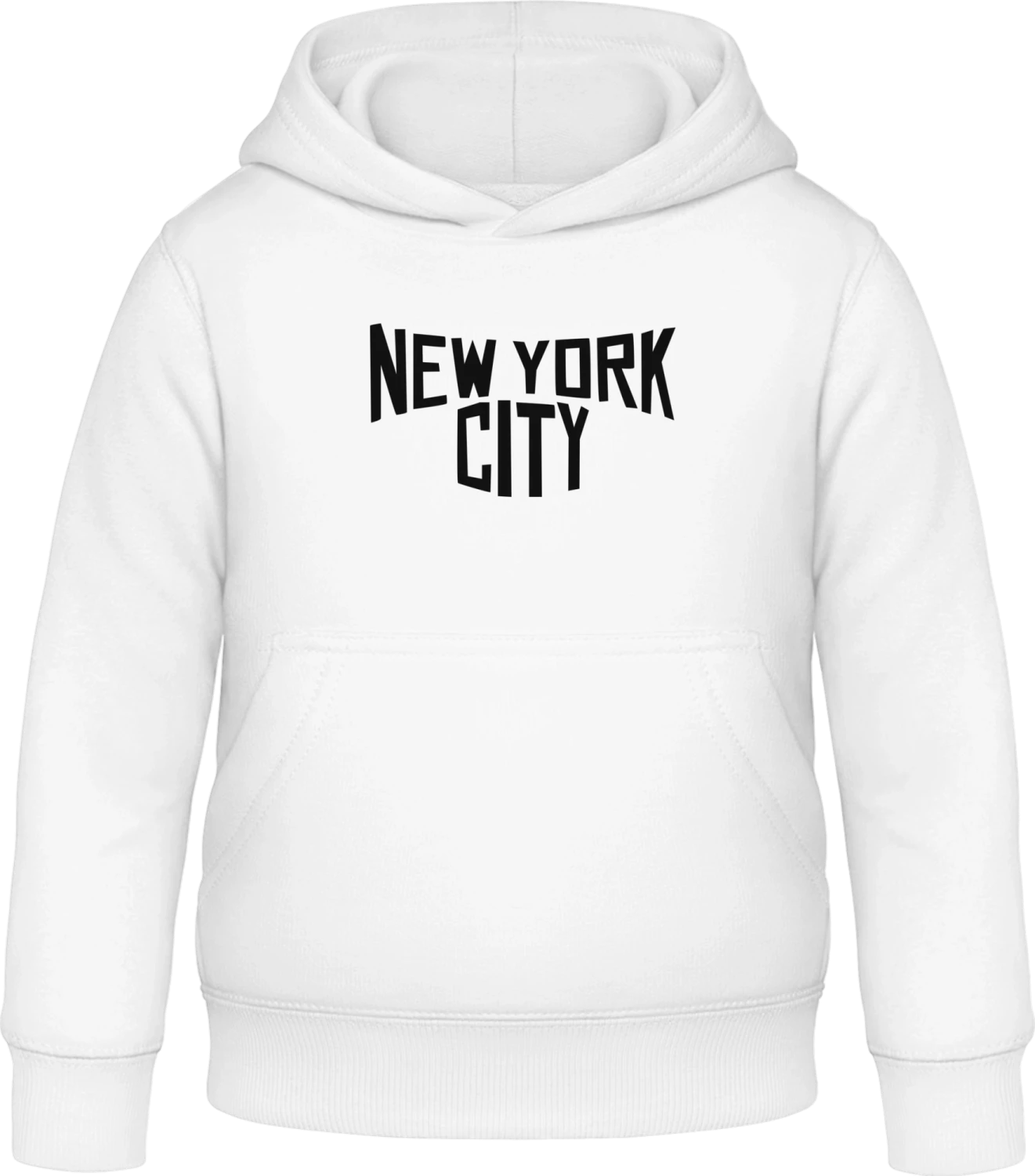 New York City - Arctic white Awdis Hoodie Kids - Front